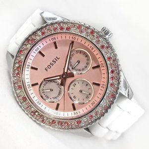 Fossil Watch Pink Crystals ES-2895 38mm